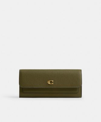 COACH/コーチ ミラ ロング フラップ ウォレット GREEN 財布・マネークリップ【三越伊勢丹/公式】