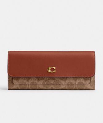 ミラ ロング フラップ ウォレット・シグネチャー キャンバス | COACH 