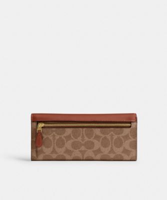 ミラ ロング フラップ ウォレット・シグネチャー キャンバス | COACH 