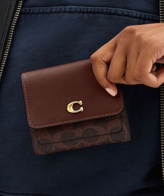 ミラ スモール フラップ ウォレット・シグネチャー キャンバス | COACH 