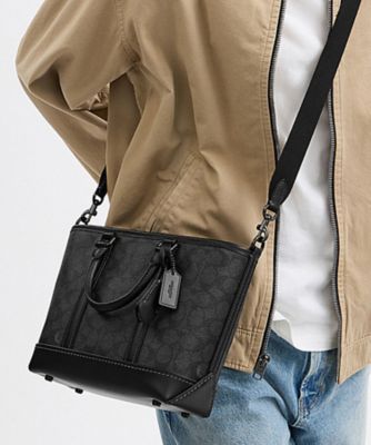 COACH/コーチ メトロポリタン キャリーオール バッグ 22・シグネチャー キャンバス BLACK 旅行用かばん・バッグ【三越伊勢丹/公式】