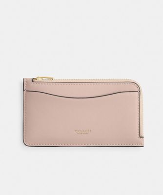 COACH/コーチ ニューヨーク ジップ カード ケース・カラーブロック BEIGE 名刺入れ【三越伊勢丹/公式】