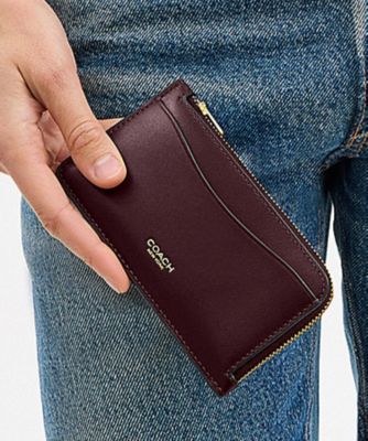 COACH/コーチ ニューヨーク ジップ カード ケース・カラーブロック RED 名刺入れ【三越伊勢丹/公式】