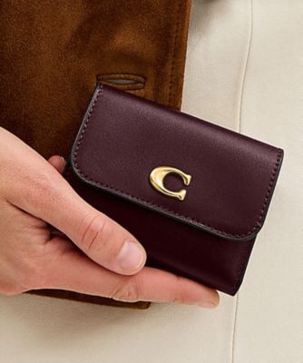 COACH/コーチ エッセンシャル カード ホルダー ウォレット・カラーブロック RED 財布・マネークリップ【三越伊勢丹/公式】