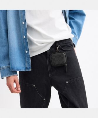 クリップ オン ポーチ・シグネチャー キャンバス | COACH/コーチ 