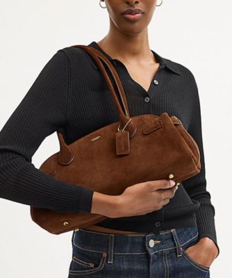 COACH/コーチ エンパイア キャリーオール バッグ 34 BROWN ハンドバッグ【三越伊勢丹/公式】