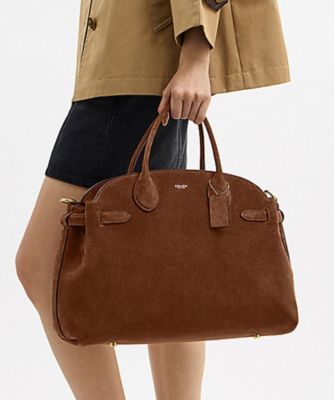 COACH/コーチ ソフト エンパイア キャリーオール バッグ 40 BROWN ハンドバッグ【三越伊勢丹/公式】