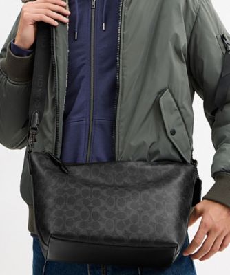COACH/コーチ トップ ジップ メッセンジャー バッグ・シグネチャー キャンバス BLACK 旅行用かばん・バッグ【三越伊勢丹/公式】