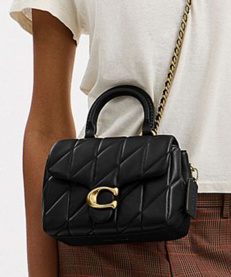 COACH/コーチ タビー トップ ハンドル バッグ・キルティング BLACK 旅行用かばん・バッグ【三越伊勢丹/公式】