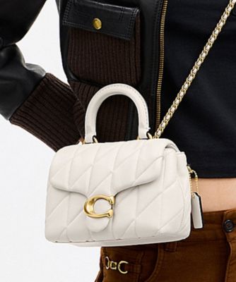 COACH/コーチ タビー トップ ハンドル バッグ・キルティング WHITE 旅行用かばん・バッグ【三越伊勢丹/公式】