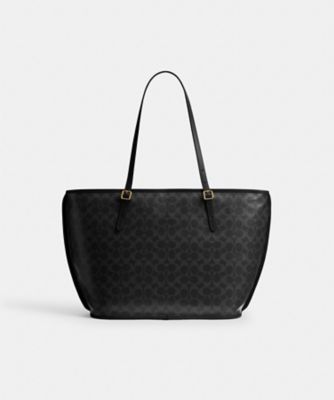 ☆COACH☆ トートバッグ シグネチャー キャンバス ブラック 6090 