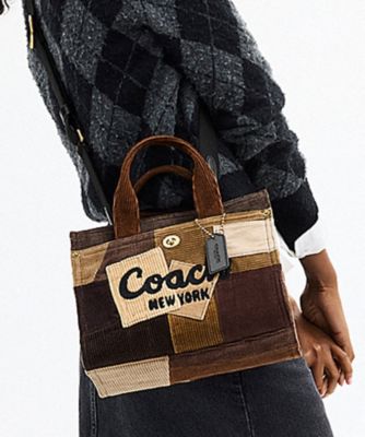 COACH/コーチ カーゴ トート バッグ 26・パッチワーク BROWN 旅行用かばん・バッグ【三越伊勢丹/公式】
