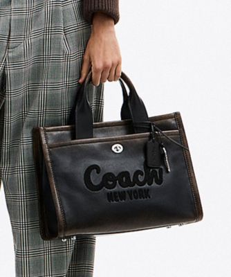 COACH/コーチ カーゴ トート バッグ・ラブド レザー BLACK 旅行用かばん・バッグ【三越伊勢丹/公式】