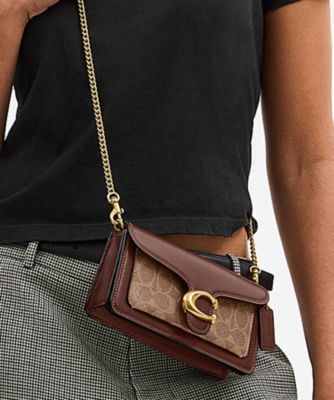 COACH/コーチ タビー チェーン クロスボディ バッグ 19・シグネチャー キャンバス BROWN 旅行用かばん・バッグ【三越伊勢丹/公式】