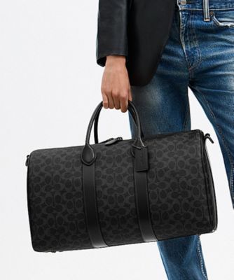 COACH/コーチ コンパス バッグ 45・シグネチャー キャンバス BLACK 旅行用かばん・バッグ【三越伊勢丹/公式】
