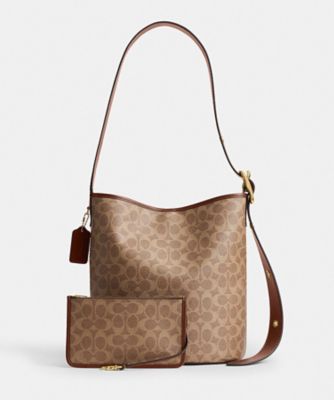 COACH/コーチ ブリーカー バケット バッグ・シグネチャー キャンバス BEIGE 旅行用かばん・バッグ【三越伊勢丹/公式】