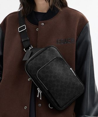 COACH/コーチ フェリックス スリング バッグ・シグネチャー キャンバス BLACK ウェストポーチ・ヒップバッグ【三越伊勢丹/公式】