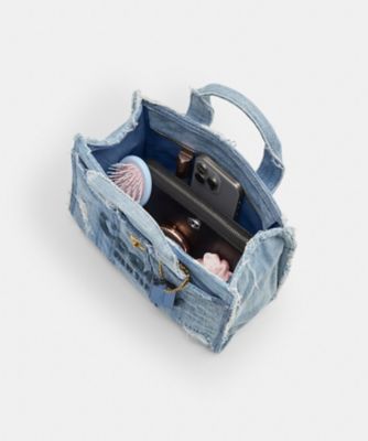 カーゴ トート バッグ 26・リパーパス デニム パッチワーク | COACH 