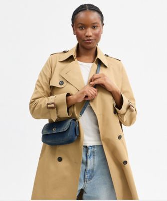 COACH コーチ デニム トレンチコート 金ボタン ターンロック COACH 