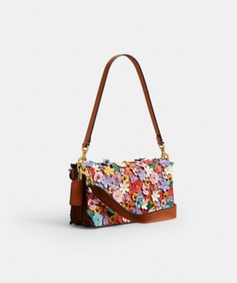 COACH コーチ タビー ショルダーバッグ 26 フラワー アップリケ タビー 