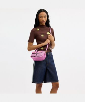 COACH✨レガシー ショルダーバッグ シグネチャー ターンロック ピンク 