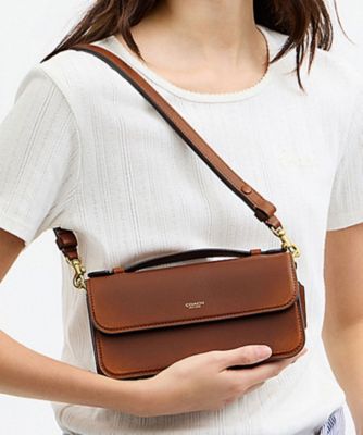 エローラ トップ ハンドル クロスボディ バッグ・ラブド レザー 