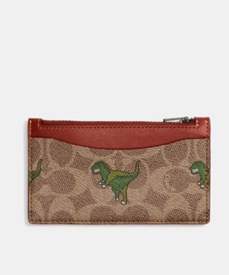 新品】【推し♡】コーチ ファスナー付カードケース♡レキシー 怪獣 