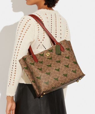 ウィロウ トート・シグネチャー キャンバス・レキシー プリント  