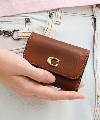 エッセンシャル カード ホルダー ウォレット・ラブド レザー | COACH 