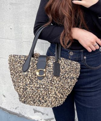 COACH(コーチ)・かごバッグ・海外購入・美品・付属袋付き 腫れ上がり 