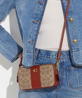 キラ クロスボディ・カラーブロック シグネチャー キャンバス | COACH 
