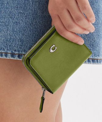 美品 レア COACH コーチ ビルフォールド 美味かっ 二つ折り 財布 レザー