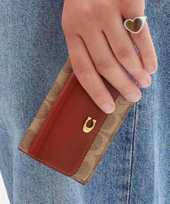 ミニ トライフォールド ウォレット・シグネチャー キャンバス | COACH  