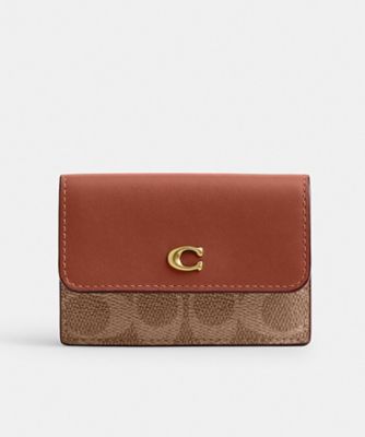 ミニ トライフォールド ウォレット・シグネチャー キャンバス | COACH 