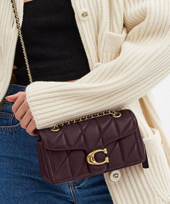 COACH/コーチ タビー ショルダー バッグ 20・キルティング PURPLE 旅行用かばん・バッグ【三越伊勢丹/公式】