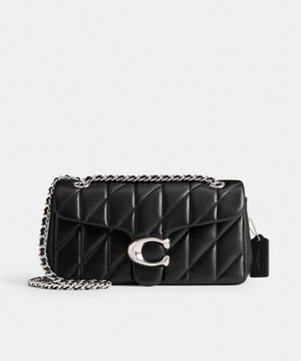 極美品 COACH タビー26 キルティング 黒 チェーン ショルダーバッグ 