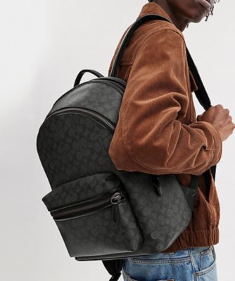 COACH/コーチ チャーター バックパック・シグネチャー キャンバス BLACK 【三越伊勢丹/公式】