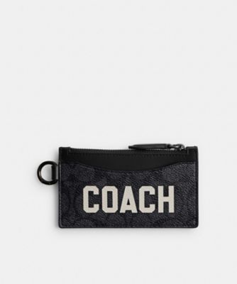 COACH X 青く MINT SERF)アコーディオン ジップウォレット 長財布
