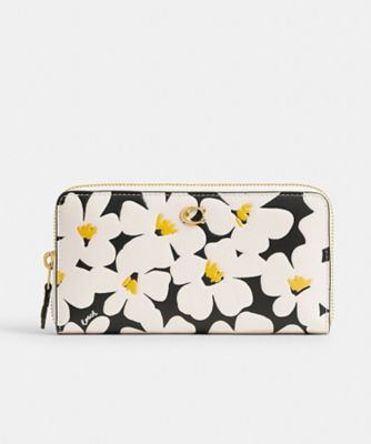 アコーディオン ジップ ウォレット・フローラル プリント | COACH 