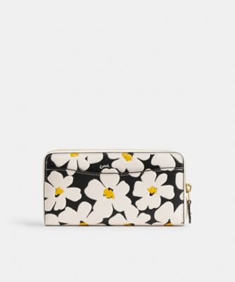 アコーディオン ジップ ウォレット・フローラル プリント | COACH 