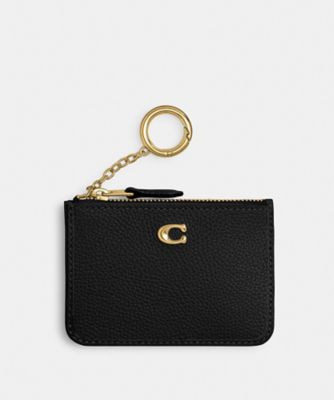 COACH/コーチ ミニ スキニー ID ケース BLACK パスケース・IDホルダー【三越伊勢丹/公式】
