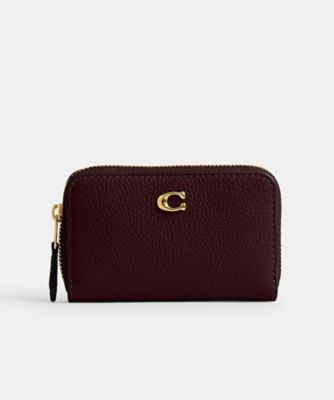 COACH/コーチ エッセンシャル スモール ジップ アラウンド カード ケース RED 名刺入れ【三越伊勢丹/公式】