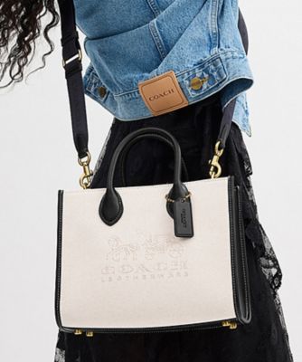 美品】Disney×COACH 青白 ミニー 2wayハンドバッグ