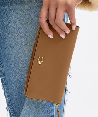 COACH/コーチ エッセンシャル スリム アコーディオン ジップ ウォレット BROWN 財布・マネークリップ【三越伊勢丹/公式】