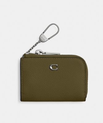 COACH/コーチ Lジップ キー ケース GREEN ハンドバッグ・財布【三越伊勢丹/公式】