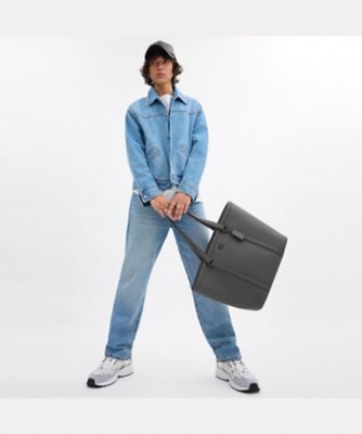 コーチ】ペブル レザー ゴッサム ジップ トート バッグ ブルー  