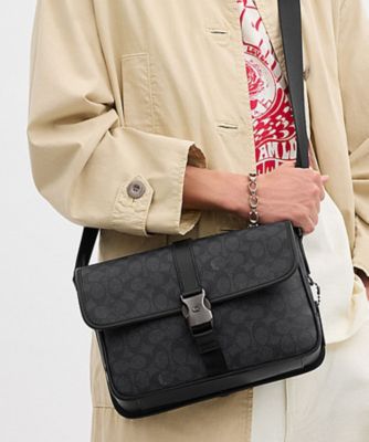 COACH/コーチ リーグ メッセンジャー バッグ・シグネチャー キャンバス BLACK 旅行用かばん・バッグ【三越伊勢丹/公式】