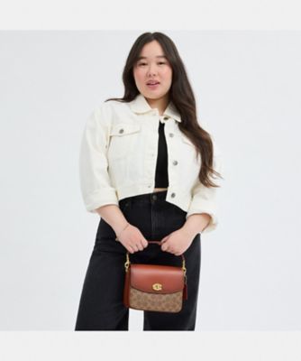 キャシー クロスボディ バッグ 19・シグネチャー キャンバス | COACH 