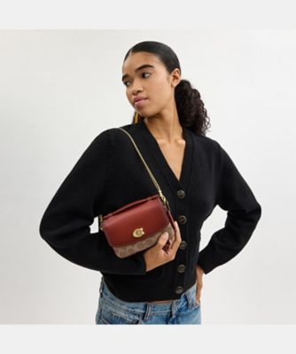 キャシー クロスボディ バッグ 17・シグネチャー キャンバス | COACH 