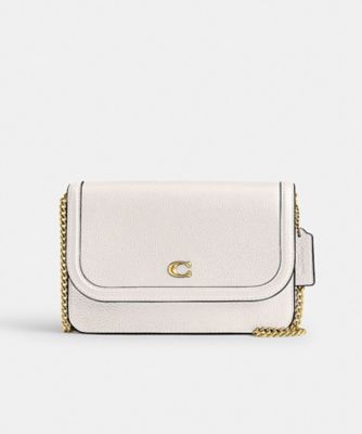 Amazon | [コーチ] バッグ ぺブルレザー スリム ロゴ チェーン クロス  